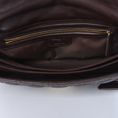 Christian Dior Lambskin Cannage Large New Lock Flap Bag Brown 7 of 10