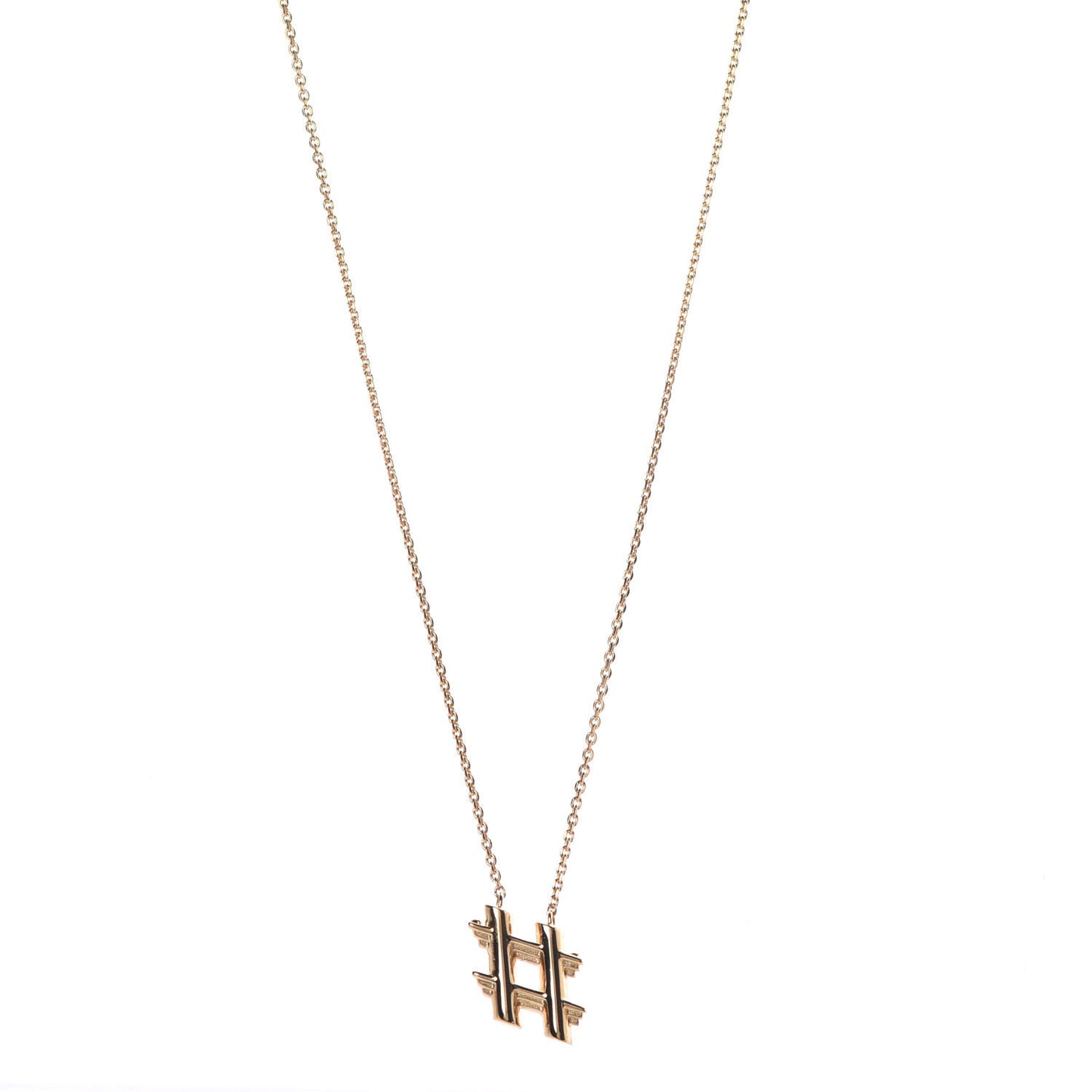 LV And Me Hashtag Necklace Gold