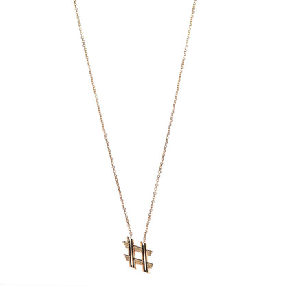 Louis Vuitton LV And Me Hashtag Necklace Gold 1 of 7
