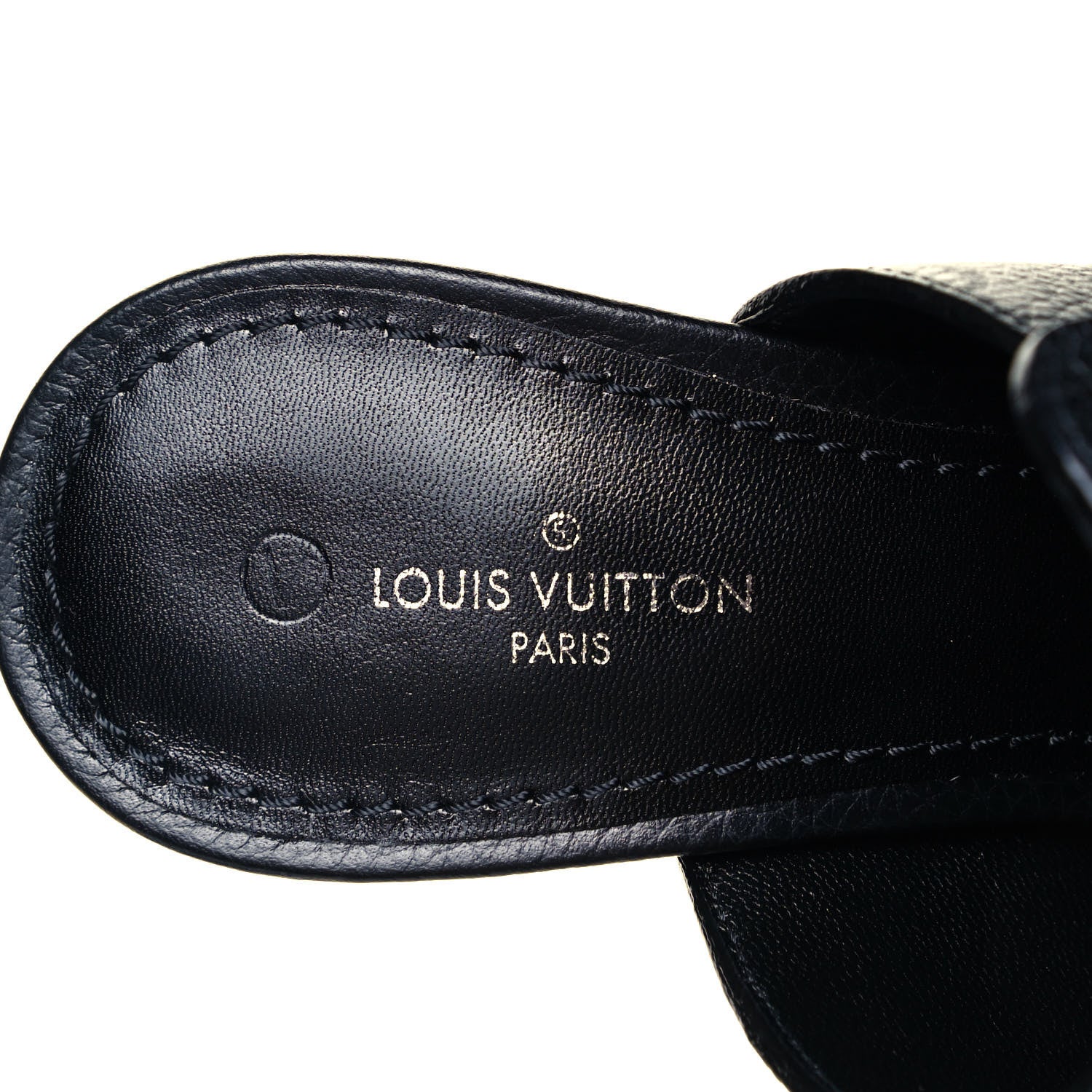 Louis Vuitton Calfskin Indiana Mule 35 Black 7 of 8