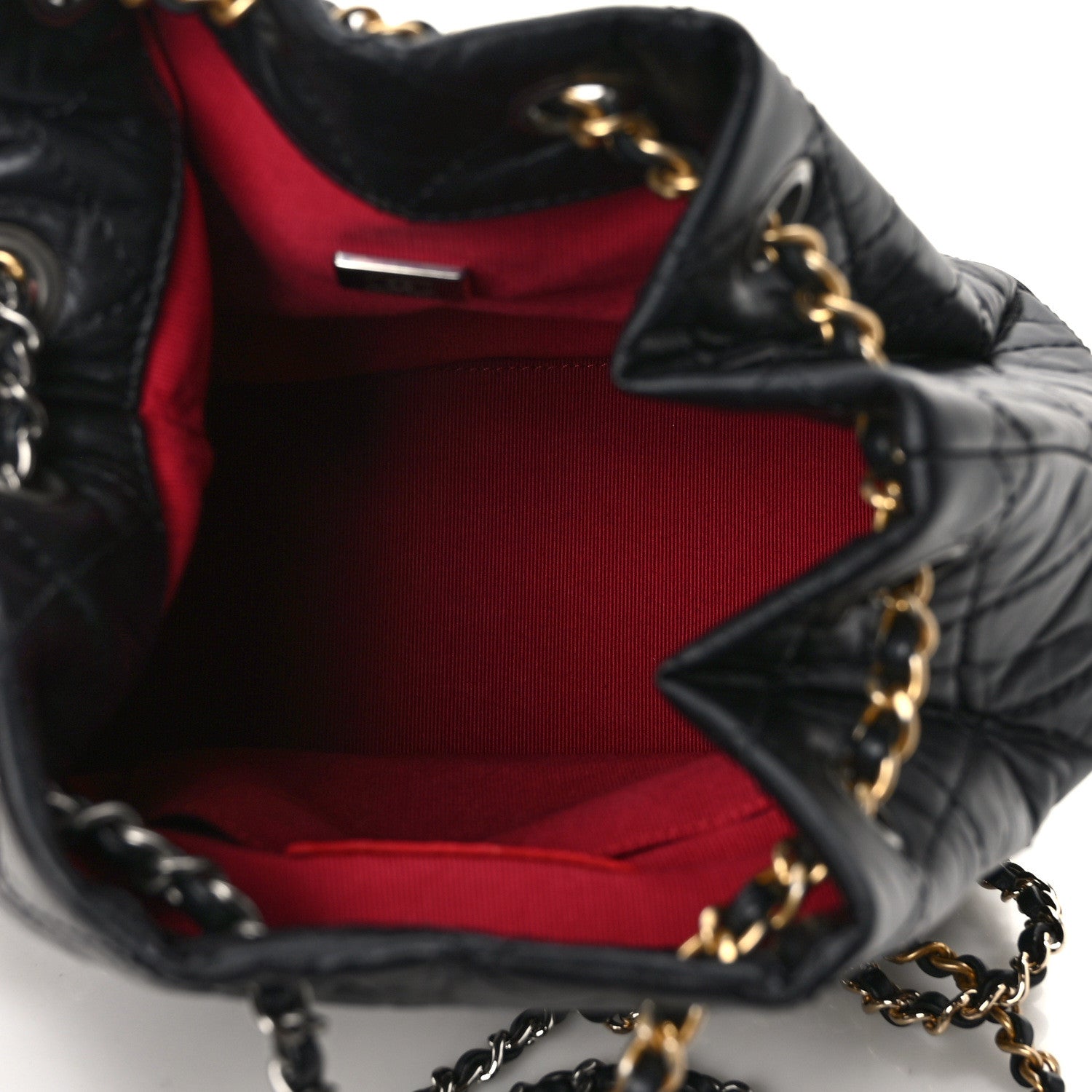 Chanel Aged Calfskin Quilted Small Gabrielle Backpack Black 5 of 11