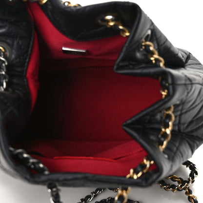 Chanel Aged Calfskin Quilted Small Gabrielle Backpack Black 5 of 11