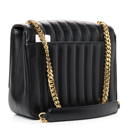 Saint Laurent Lambskin Matelasse Monogram Large Vicky Chain Bag Black 3 of 9