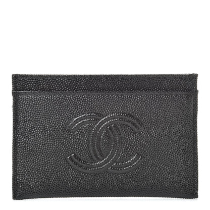 Chanel Caviar CC Card Holder Black 1 of 9