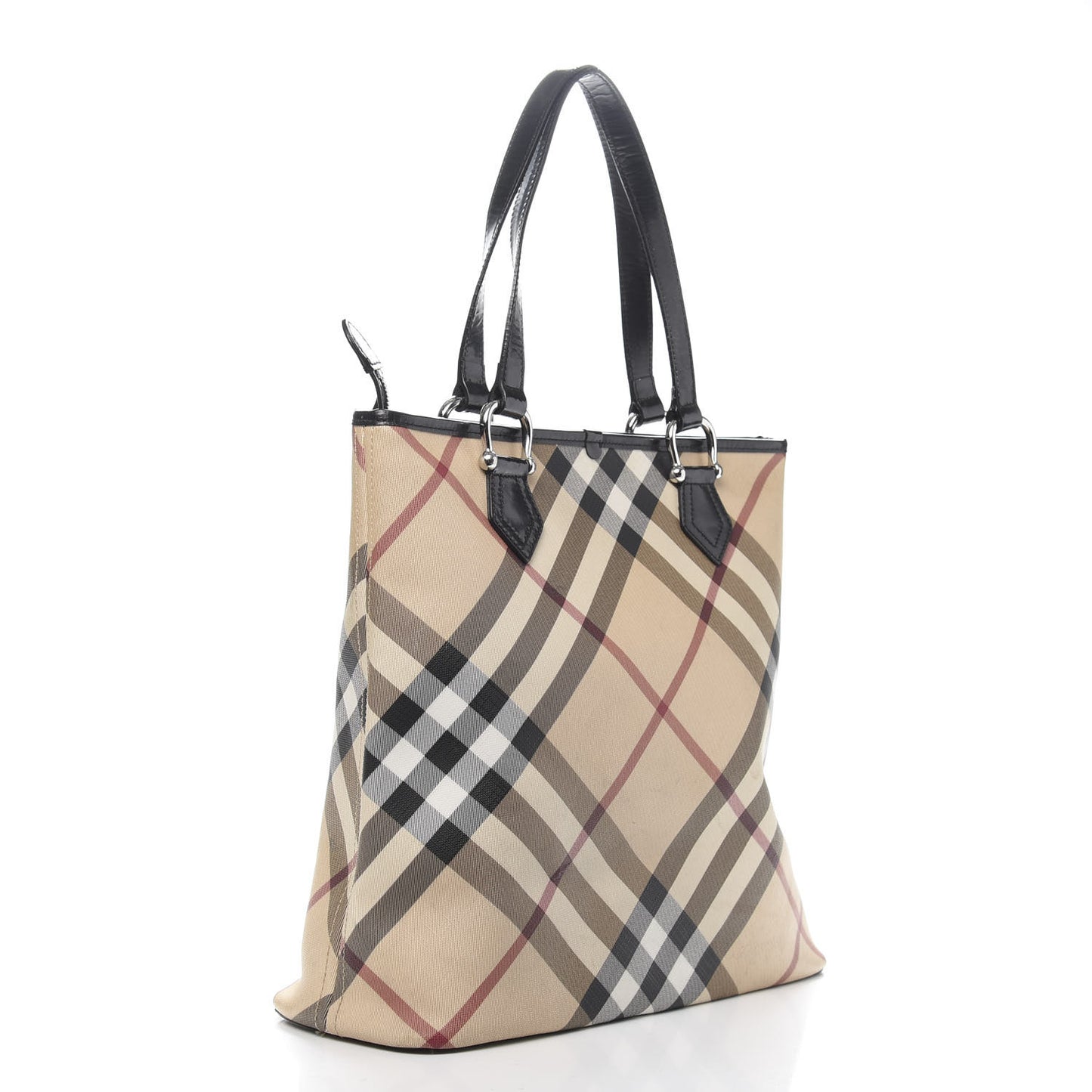 Supernova Check Tote Black
