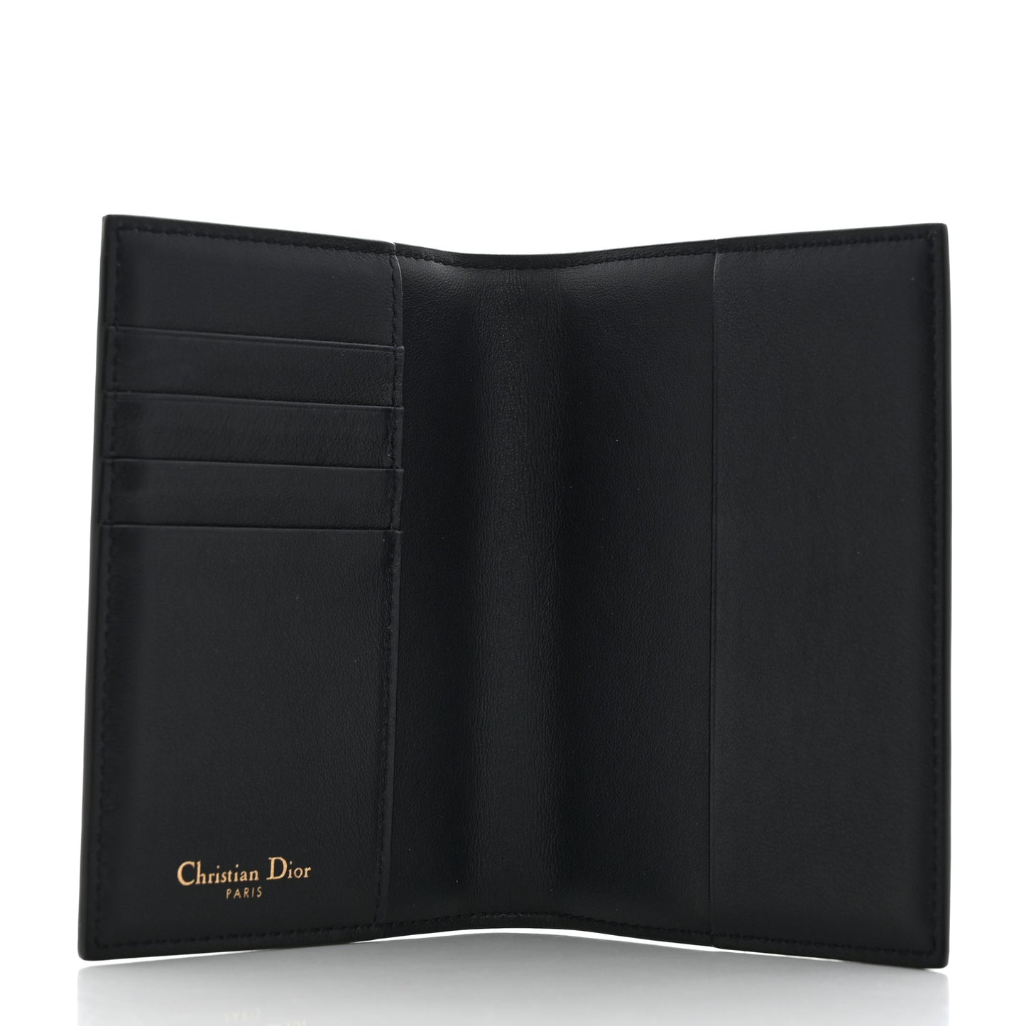 Calfskin Oblique Passport Holder Blue