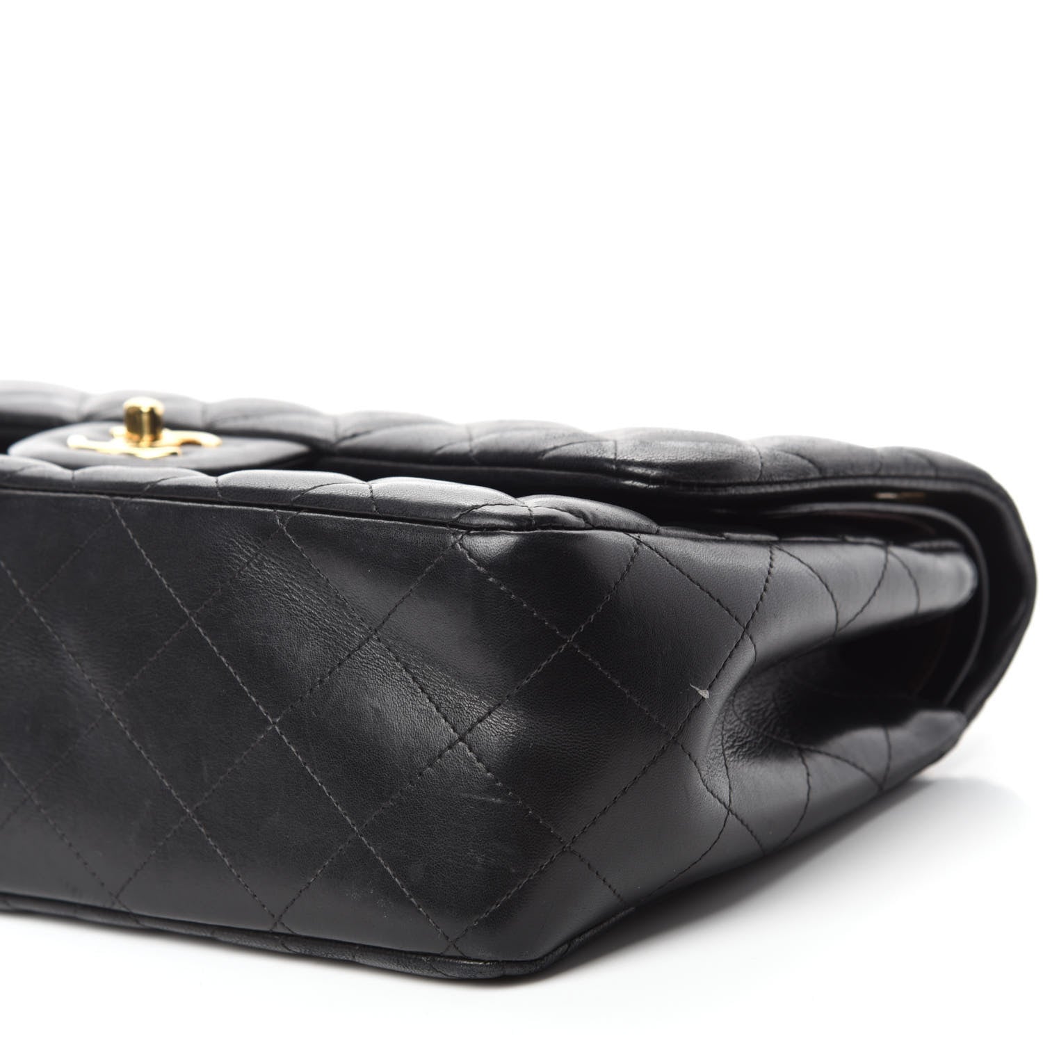 Chanel Lambskin Quilted Jumbo Double Flap Black 8 of 15