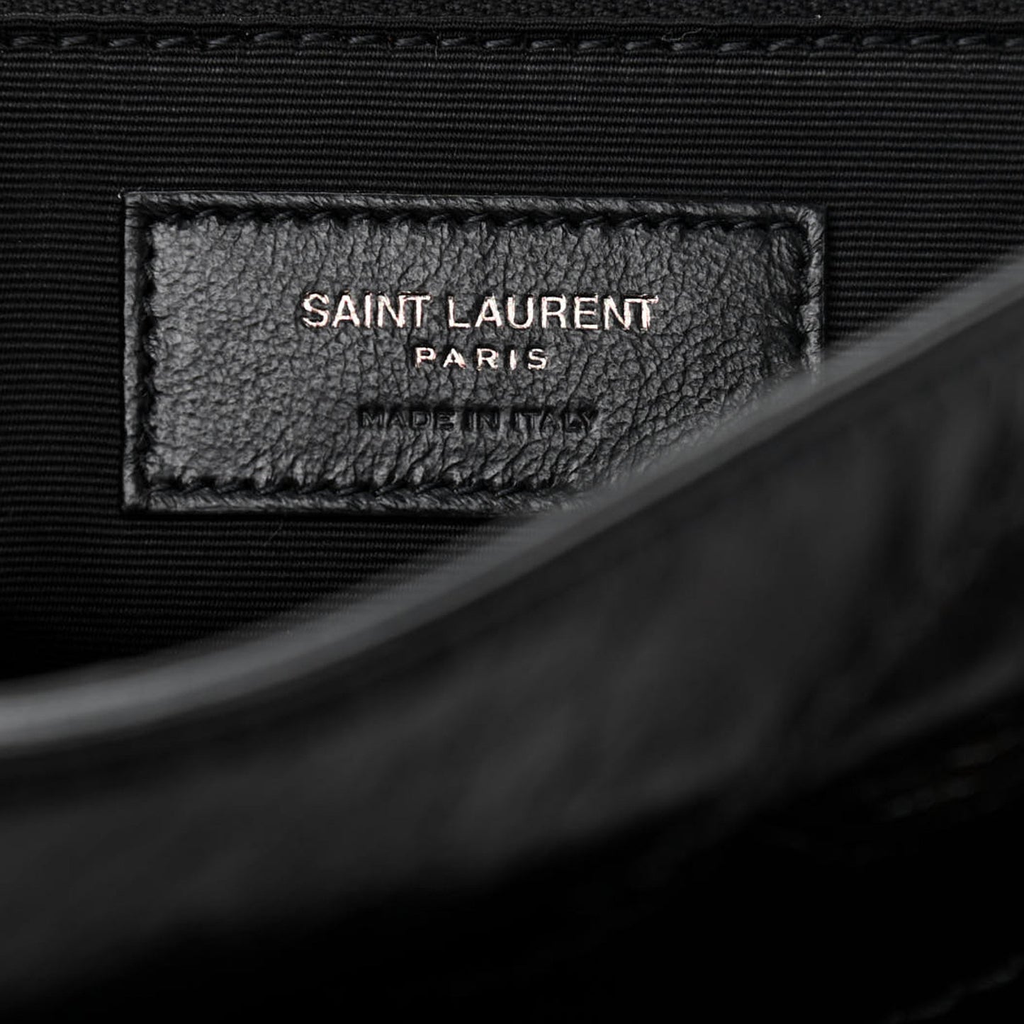 Crinkled Calfskin Matelasse Monogram Medium Niki Chain Satchel Black