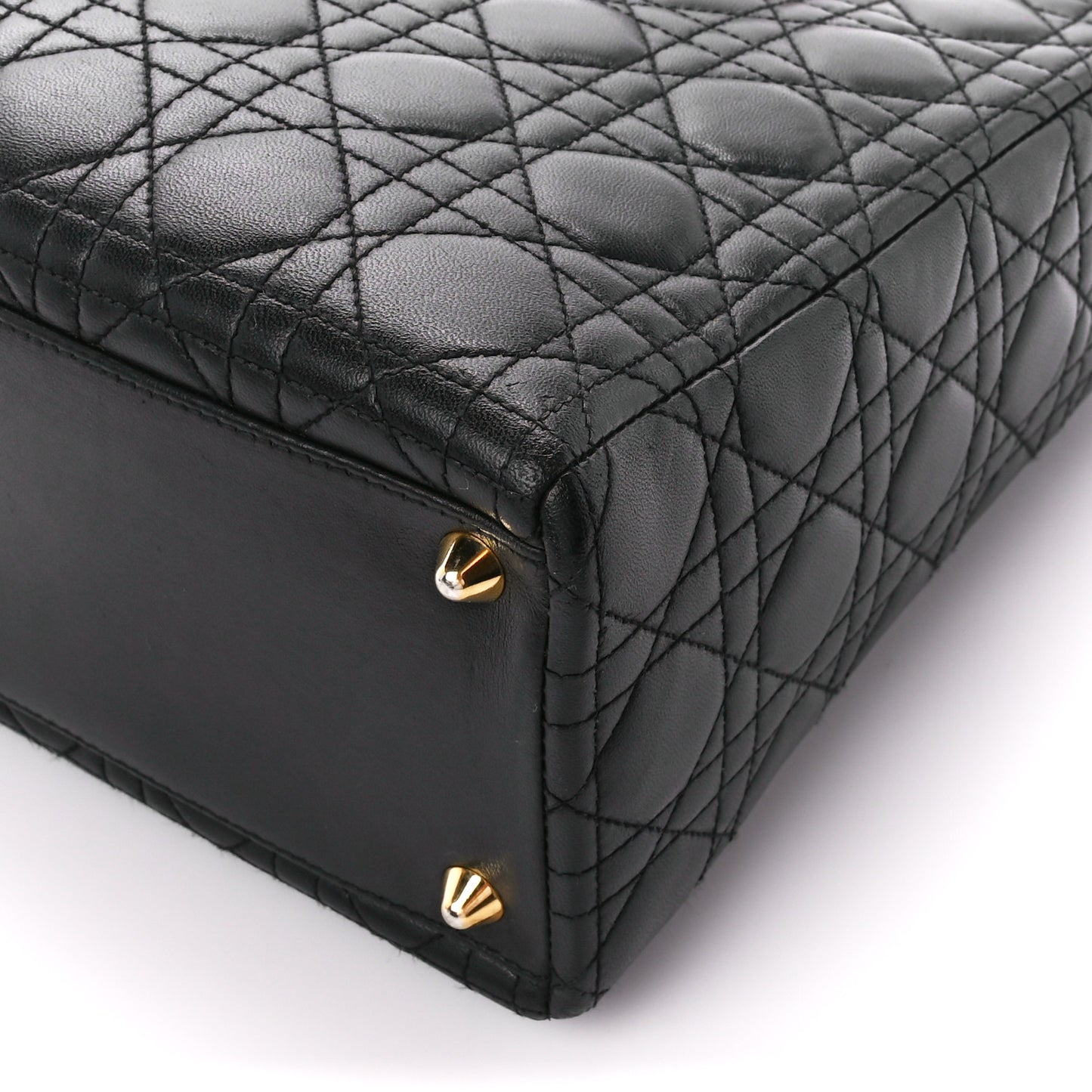 Lambskin Cannage Large Lady Dior Black