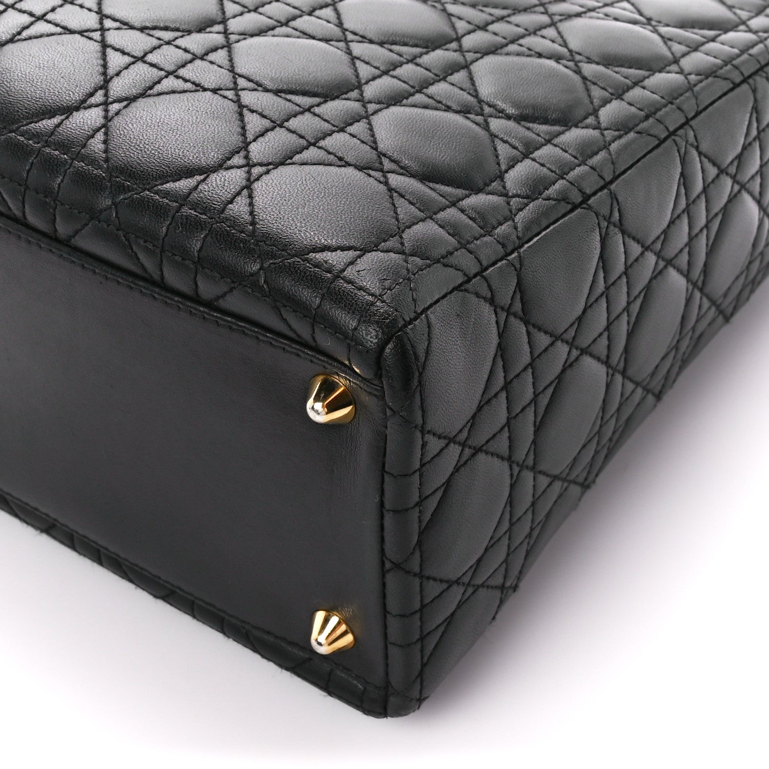 Christian Dior Lambskin Cannage Large Lady Dior Black 11 of 13