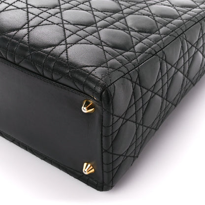 Christian Dior Lambskin Cannage Large Lady Dior Black 11 of 13