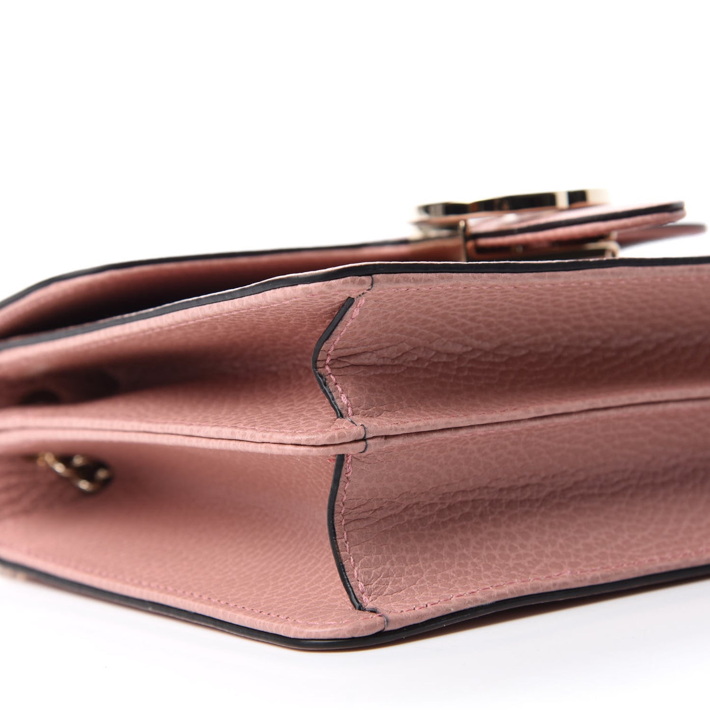Dollar Calfskin Small Interlocking G Shoulder Bag Soft Pink