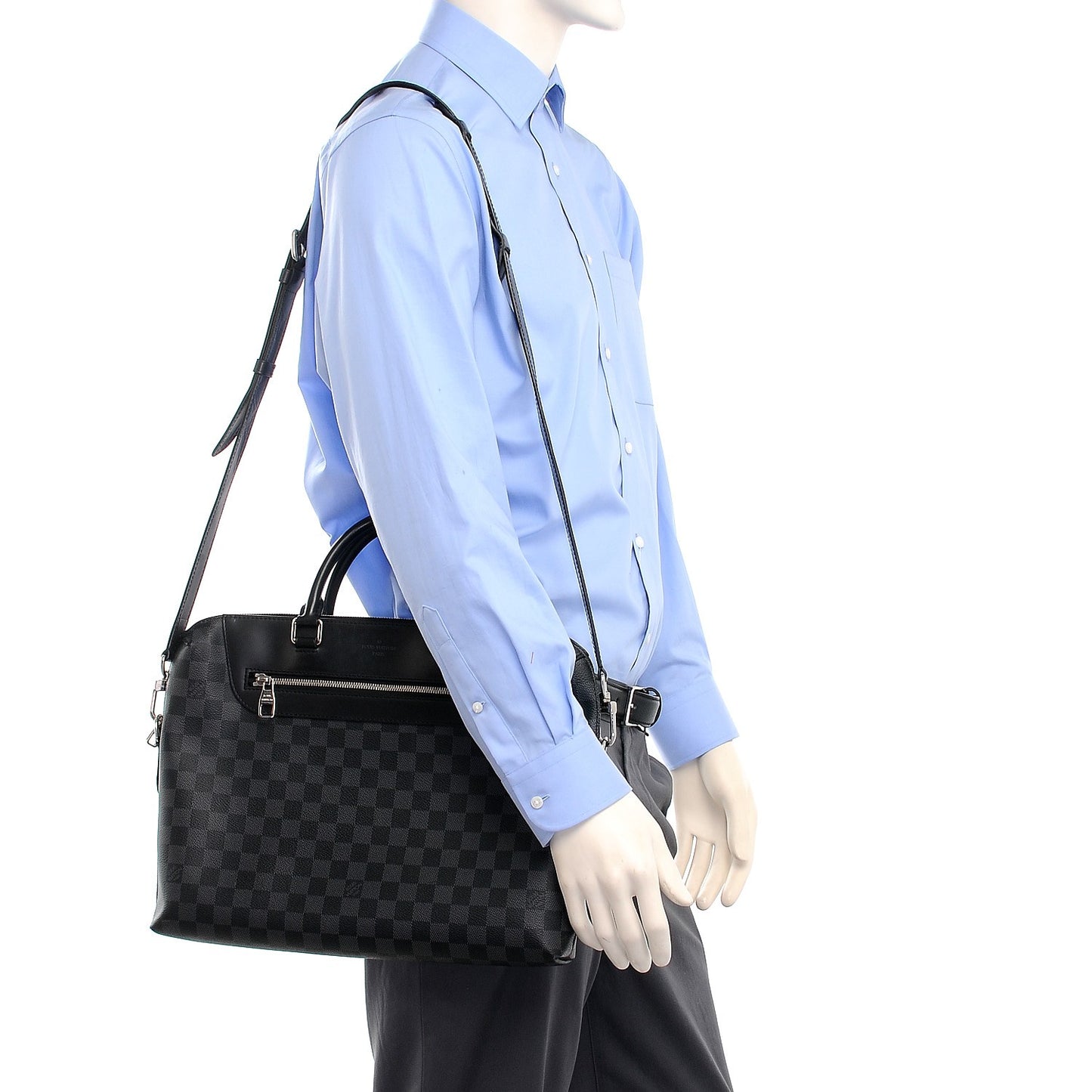 Damier Graphite Porte-Documents Jour