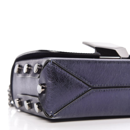 Jimmy Choo Metallic Calfskin Lockett Petite Shoulder Bag Purple 6 of 10