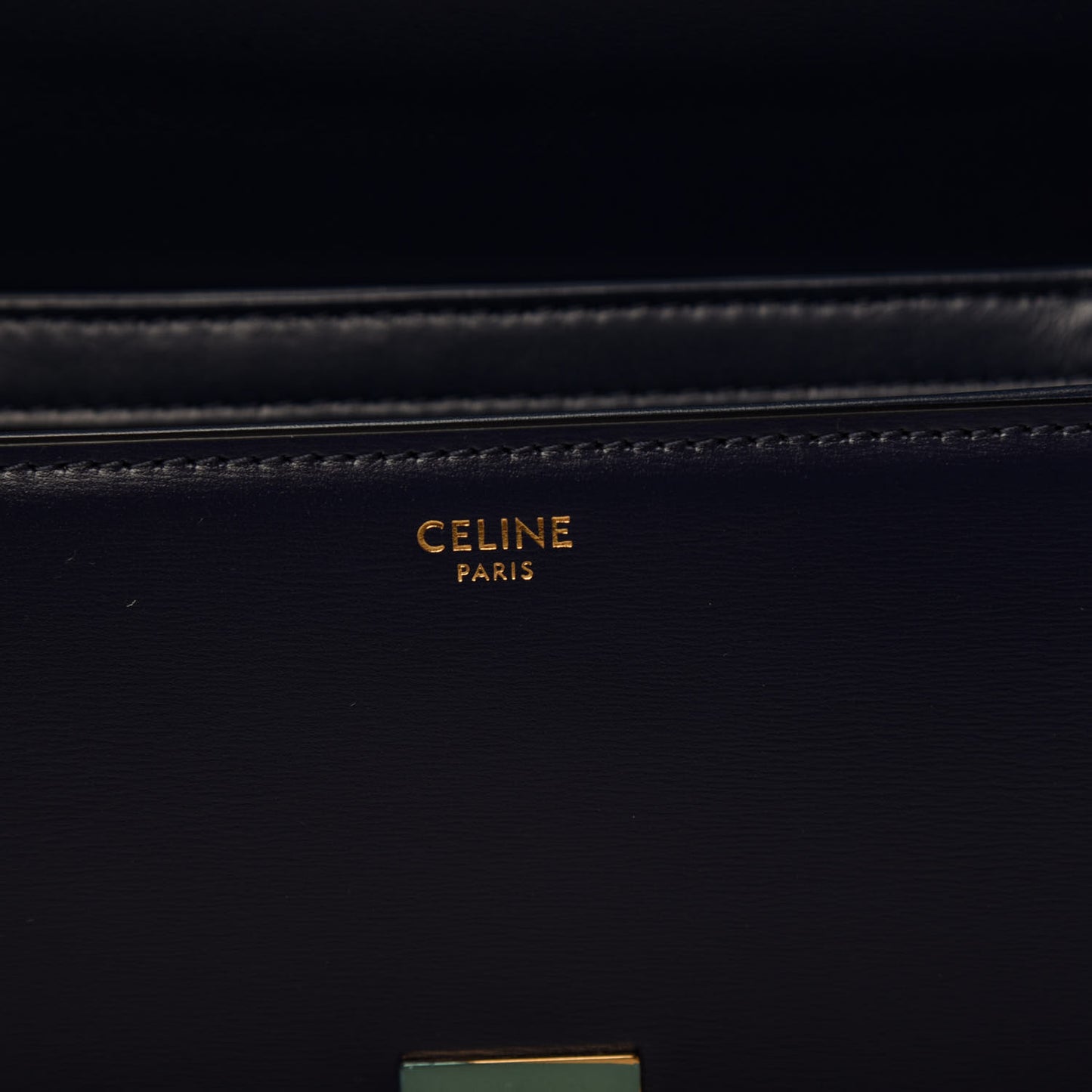 Shiny Calfskin Small Triomphe Dark Blue