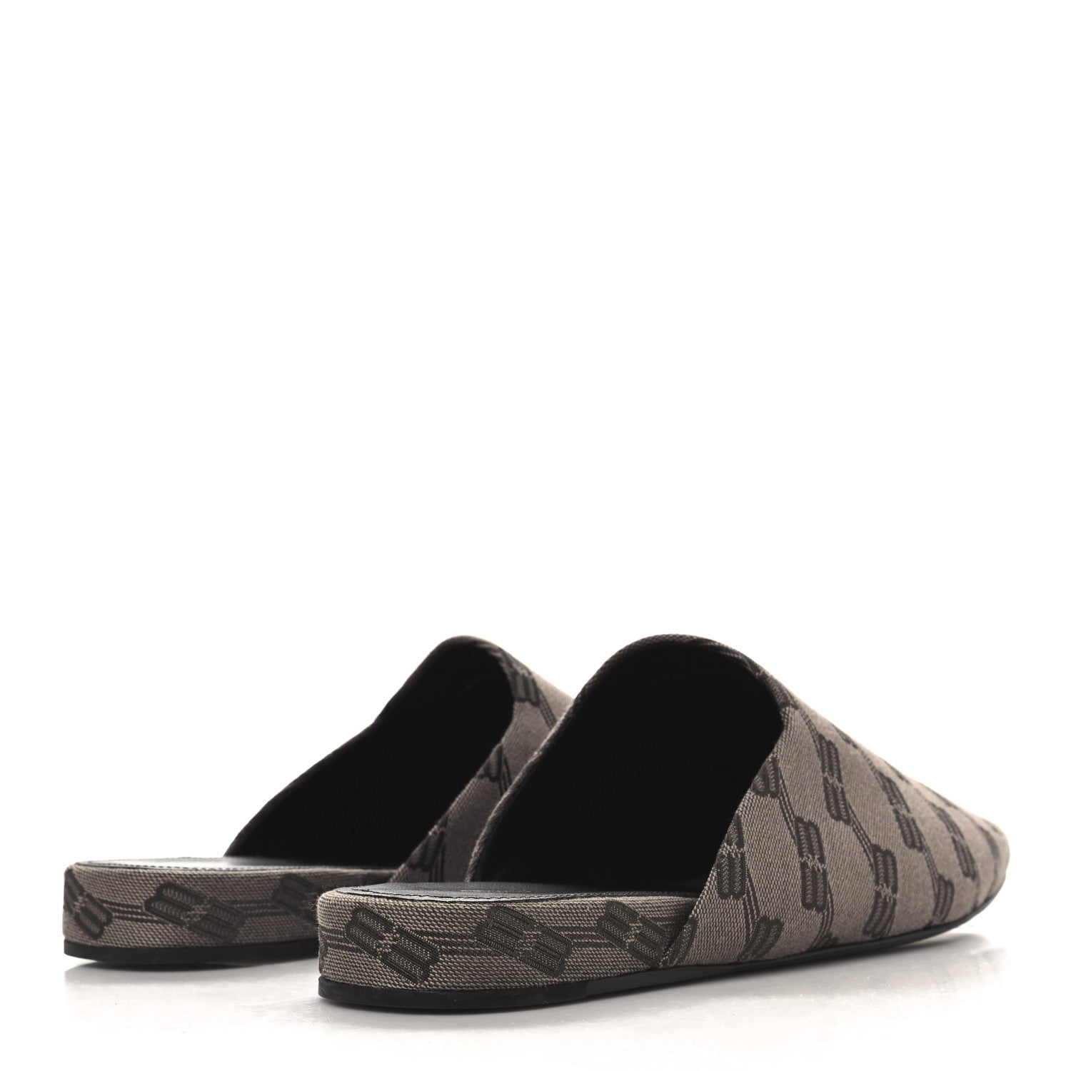 Balenciaga Jacquard BB Monogram Mens Cosy Mules 43 Dark Mink Grey Dark Brown 5 of 10