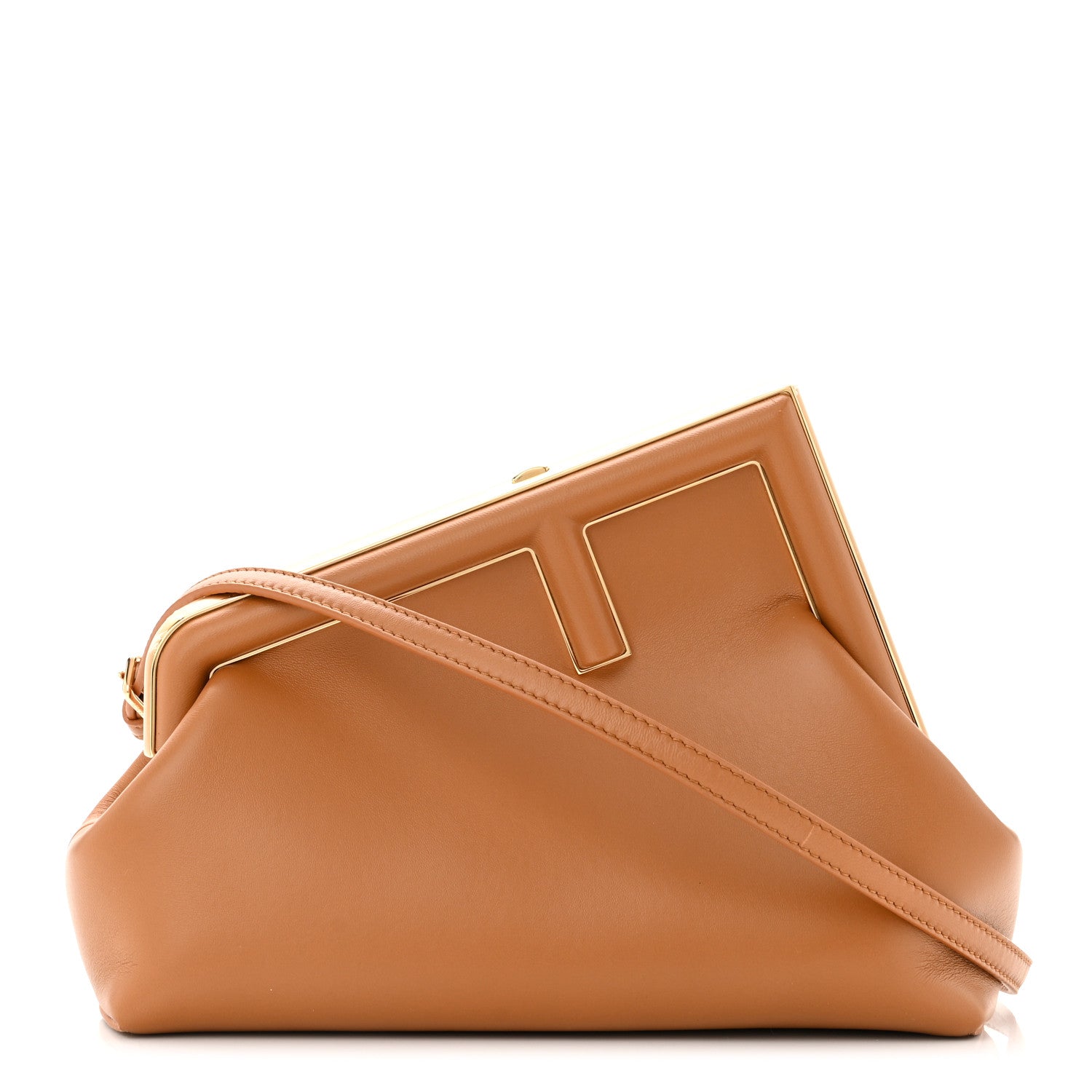 Fendi Shiny Nappa Small Fendi First Caramello 1 of 11