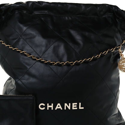 Chanel Calfskin Quilted Large Chanel 22 Black 10 of 12