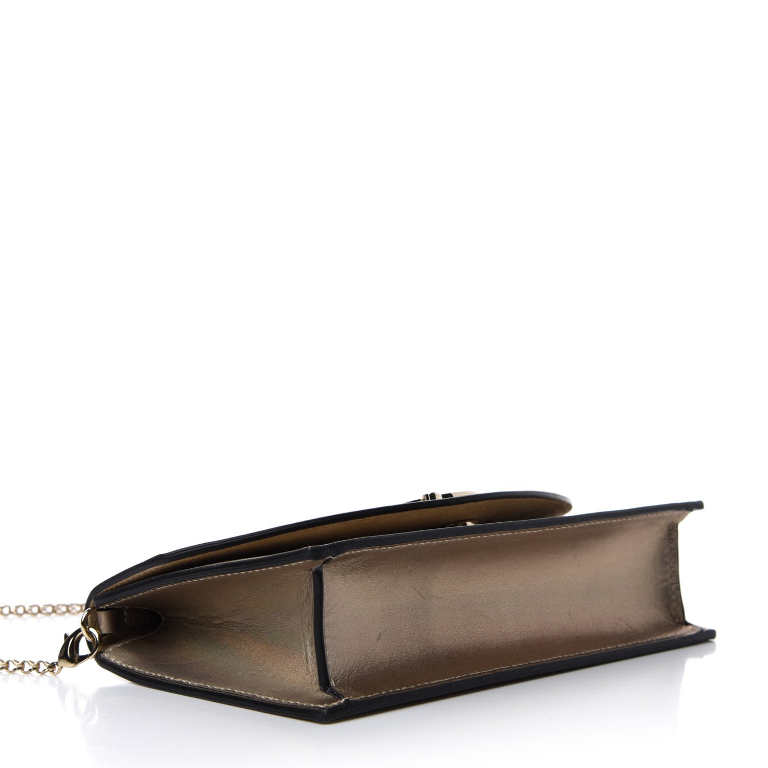Christian Louboutin Iridescent Calfskin Loubi54 Crossbody Clutch Gold 4 of 11