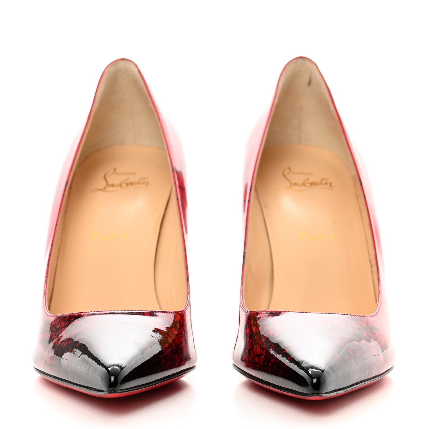 Patent Logo Degrade Decollete 554 85 Pumps 40 Black Loubi