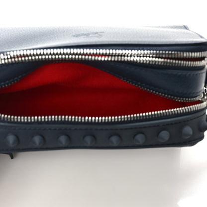 Christian Louboutin Empire Calfskin Gomme Spikes Loubitown Crossbody Loubi Navy 6 of 9