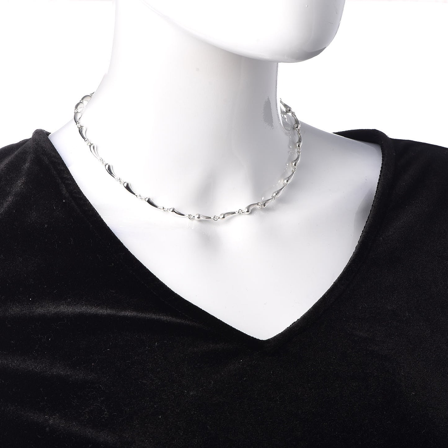 Sterling Silver Elsa Peretti Teardrop Pendant Necklace