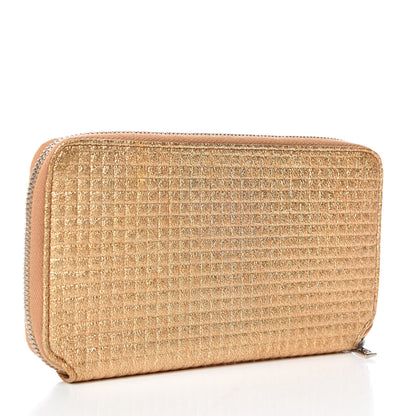 Chanel Patent Embossed CC Zip Around Wallet Gold 3 of 7