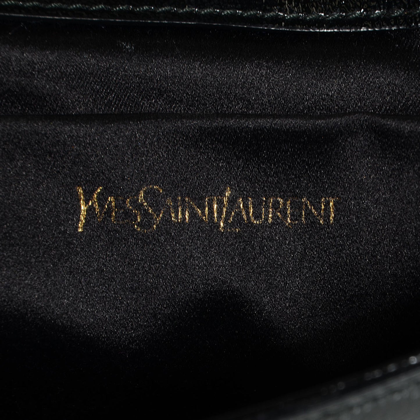 Textured Patent Monogram Large Belle De Jour Clutch Black