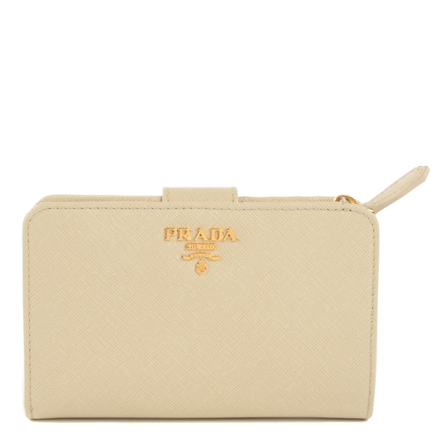 Saffiano Metal Compact Wallet Cera