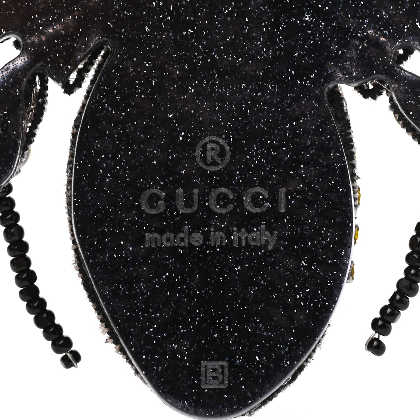 Metal Crystal Bee Brooch Black Yellow