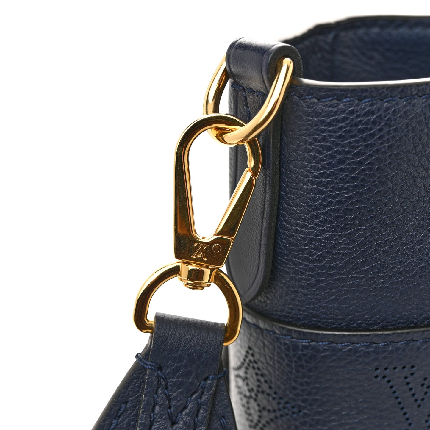 Calfskin Mahina Braided On My Side MM Navy
