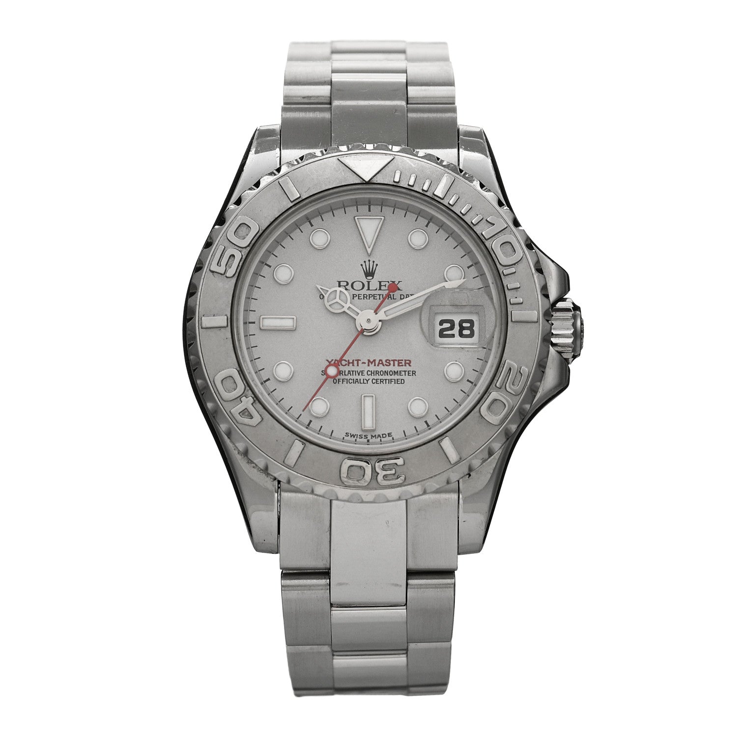 Rolex Stainless Steel Platinum 29mm Yacht-Master Watch Silver 169622 1 of 4