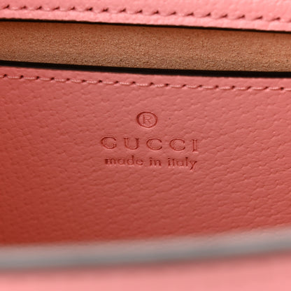 Gucci Textured Dollar Calfskin Web Small Diana Shoulder Bag Wild Rose Black 6 of 9