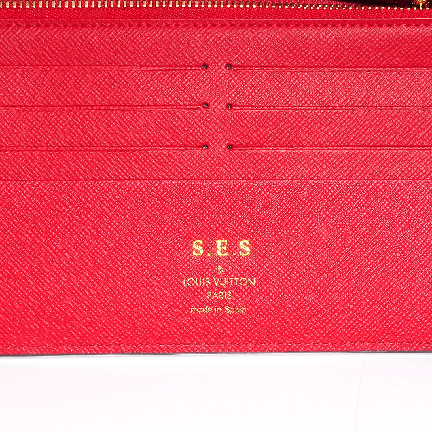Louis Vuitton Damier Ebene Insolite Wallet Red 6 of 7