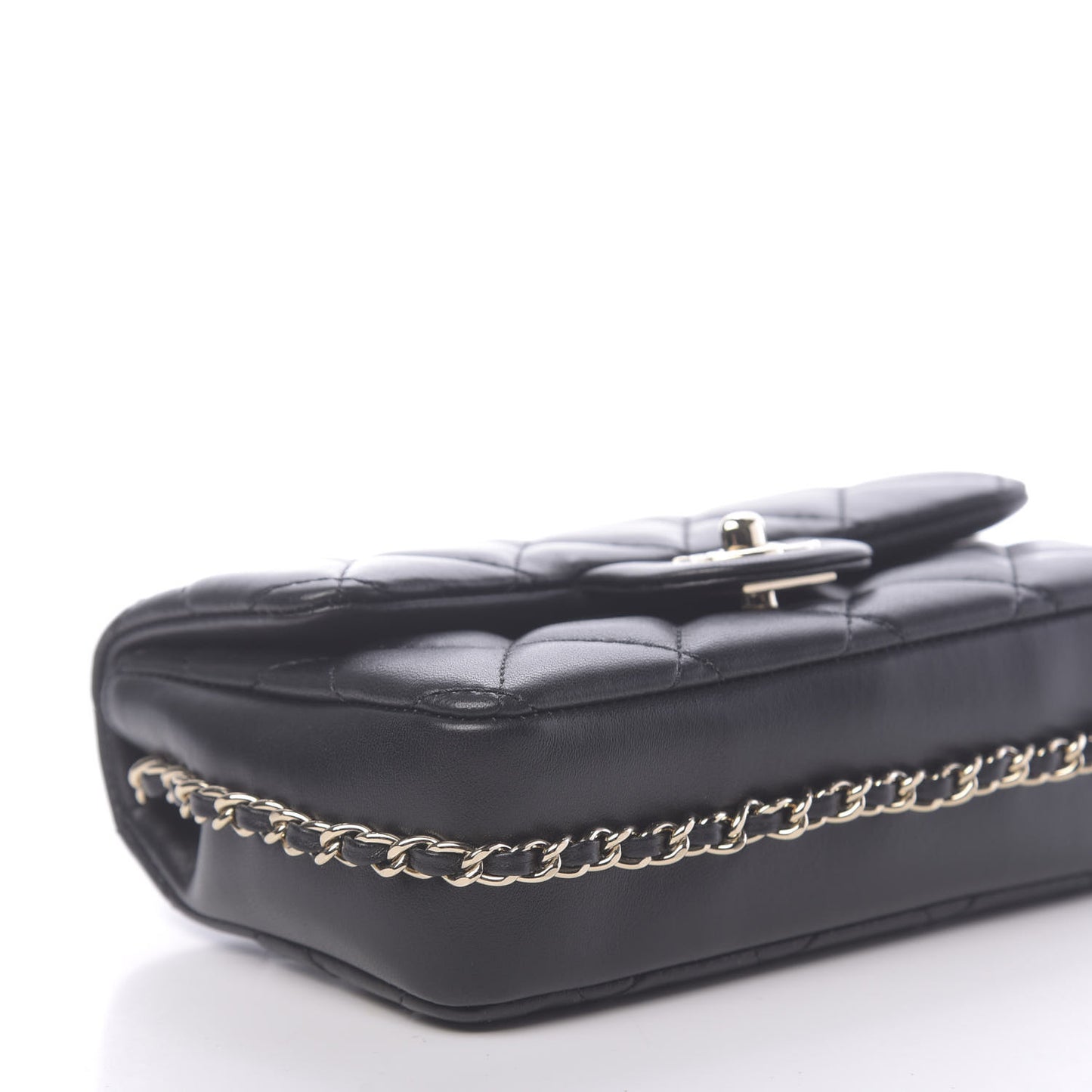 Lambskin Quilted Mini My Precious Flap Black