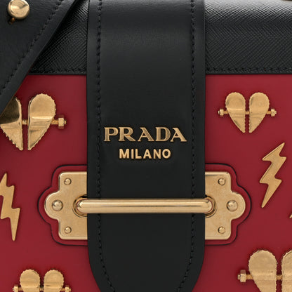 Prada City Calfskin Saffiano Cahier Hearts Bag Fuoco Black 8 of 12