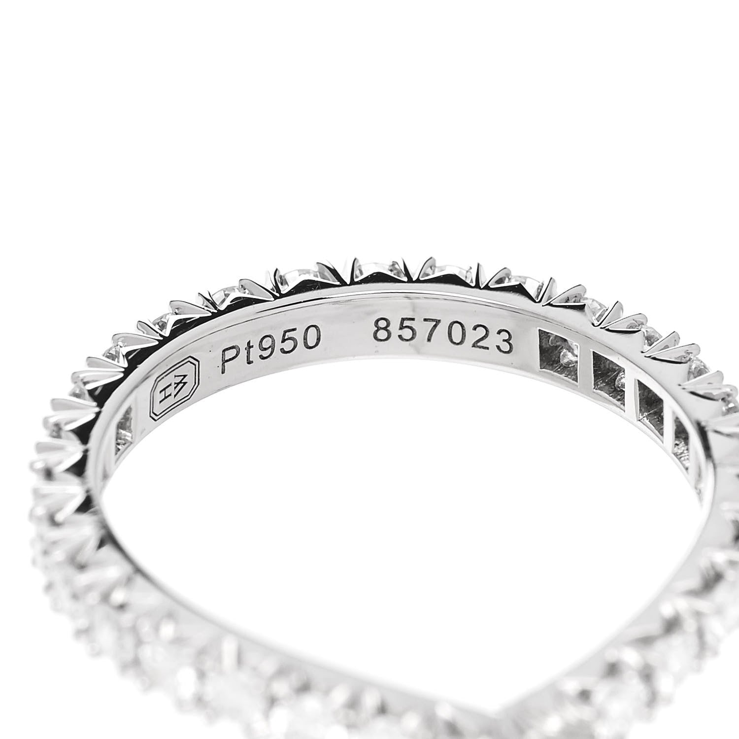 Harry Winston Platinum Diamond Ribbon Wedding Band Ring 49 4.75 4 of 5