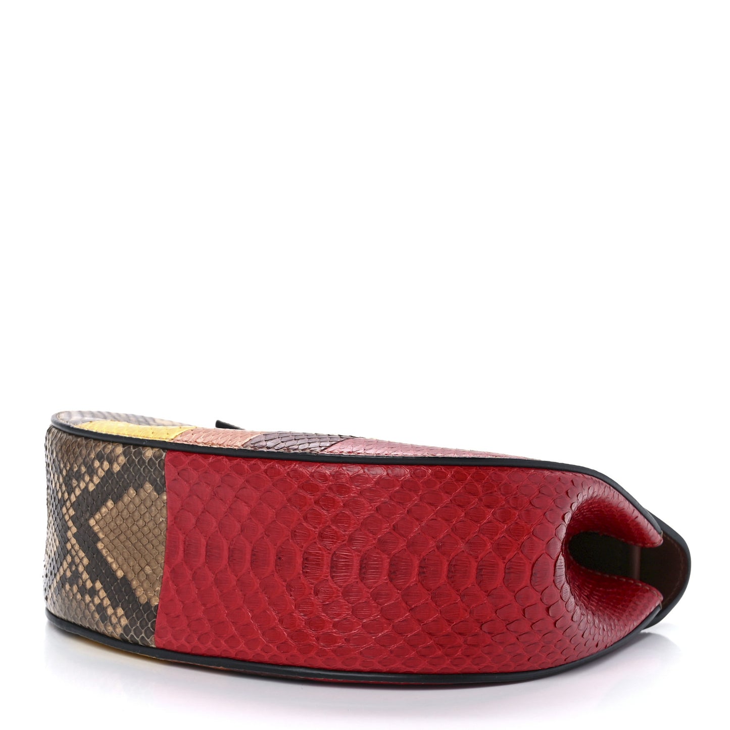 Snakeskin Drew Shoulder Bag Brown Multicolor