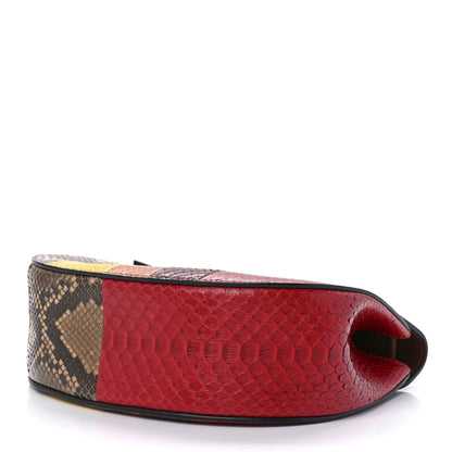 Chloe Snakeskin Drew Shoulder Bag Brown Multicolor 11 of 14
