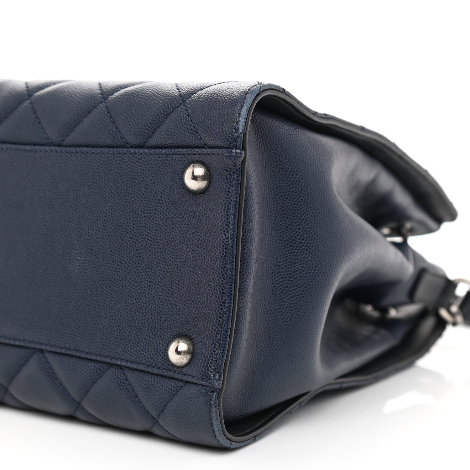 Chanel Caviar Quilted Medium CC Bucket Bag Dark Blue 11 of 13
