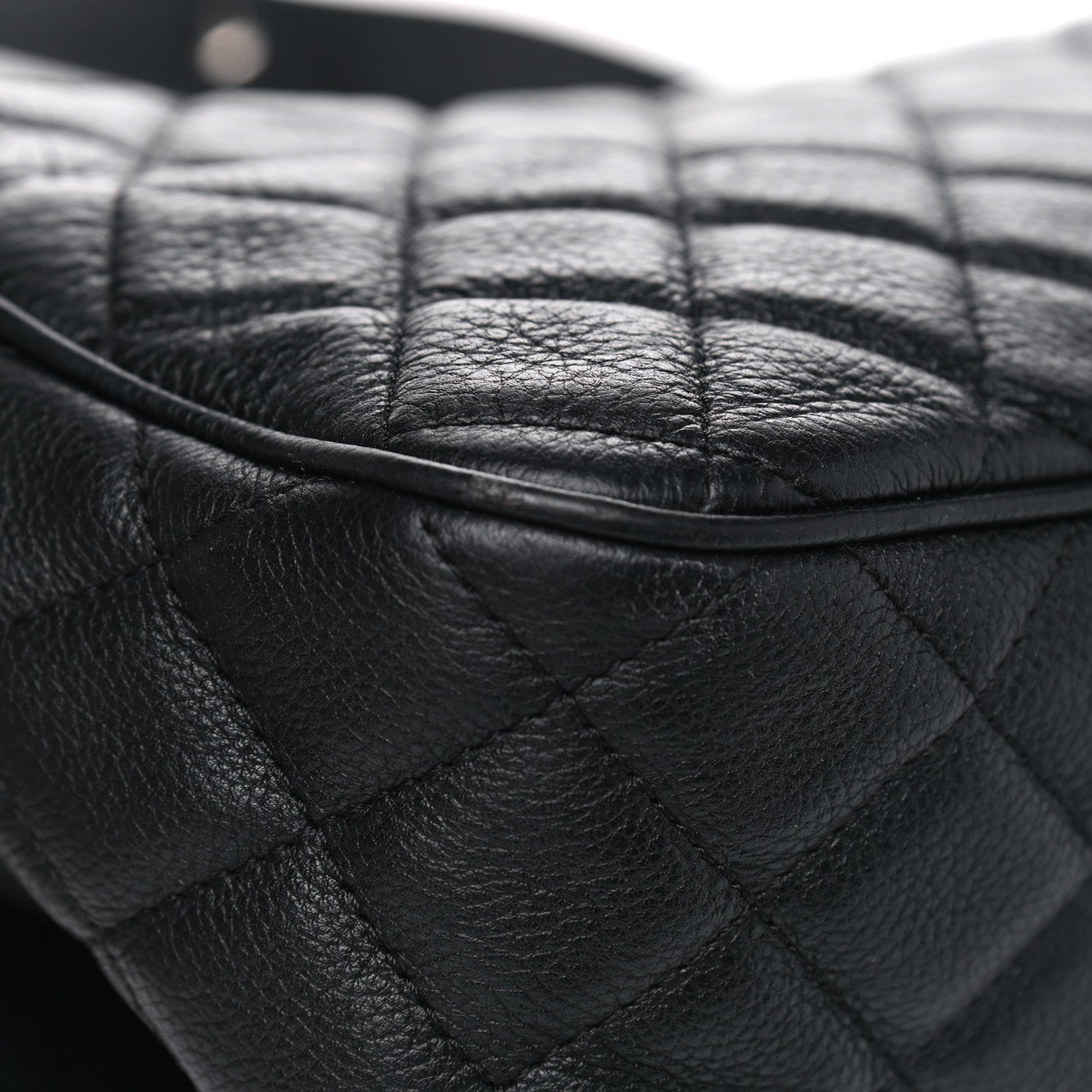 Chanel Grained Calfskin Quilted Medium Casual Rock Flap Black 9 of 10