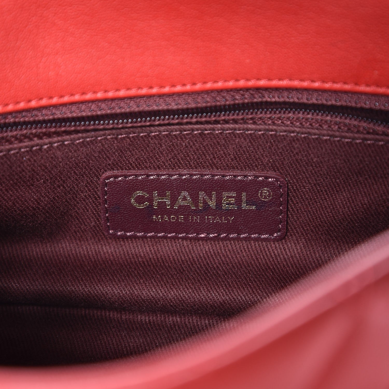 Chanel Shiny Sheepskin Quilted Mini Trapezio Flap Red 6 of 8