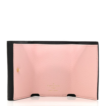Louis Vuitton Calfskin Lockmini Wallet Black Cream Pink 6 of 8