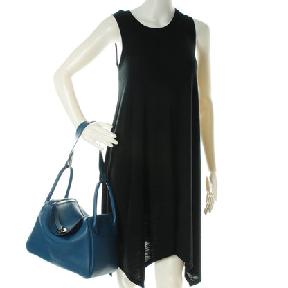 Hermes Taurillon Clemence Lindy 30 Bleu de Galice 2 of 7