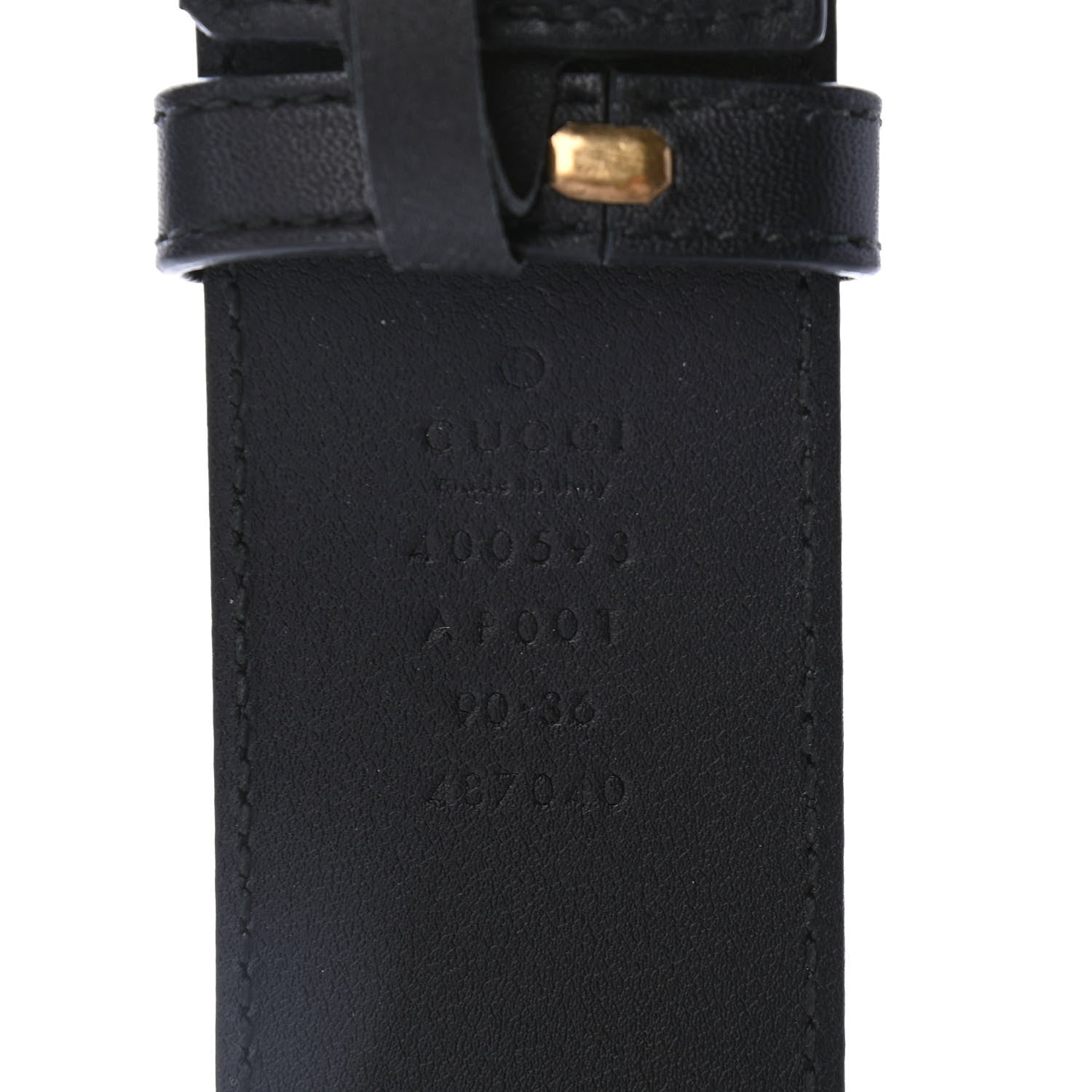 Gucci Calfskin Double G 40mm Belt 90 36 Black 3 of 4