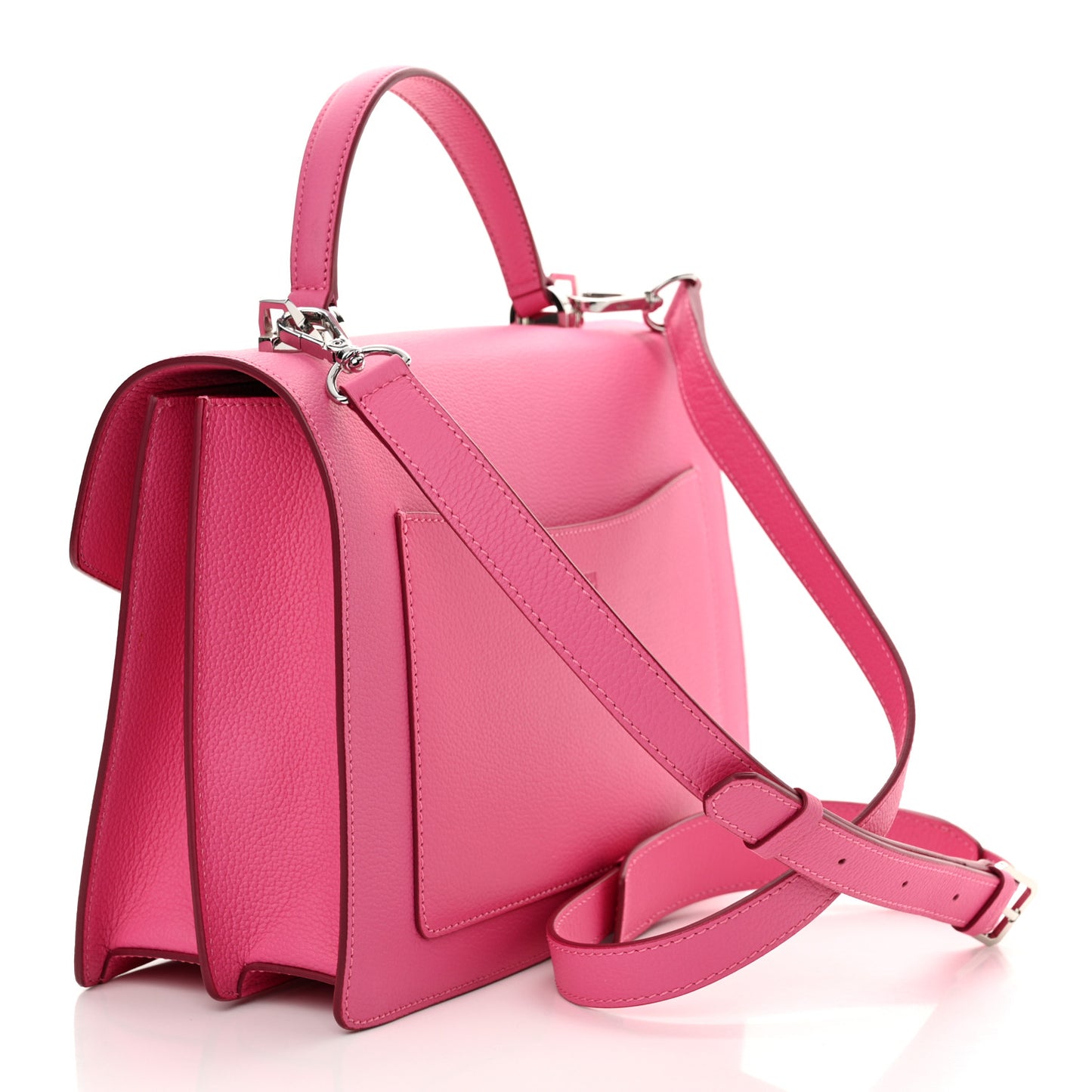 Grained Calfskin Medium Patricia Satchel Sugar Pink