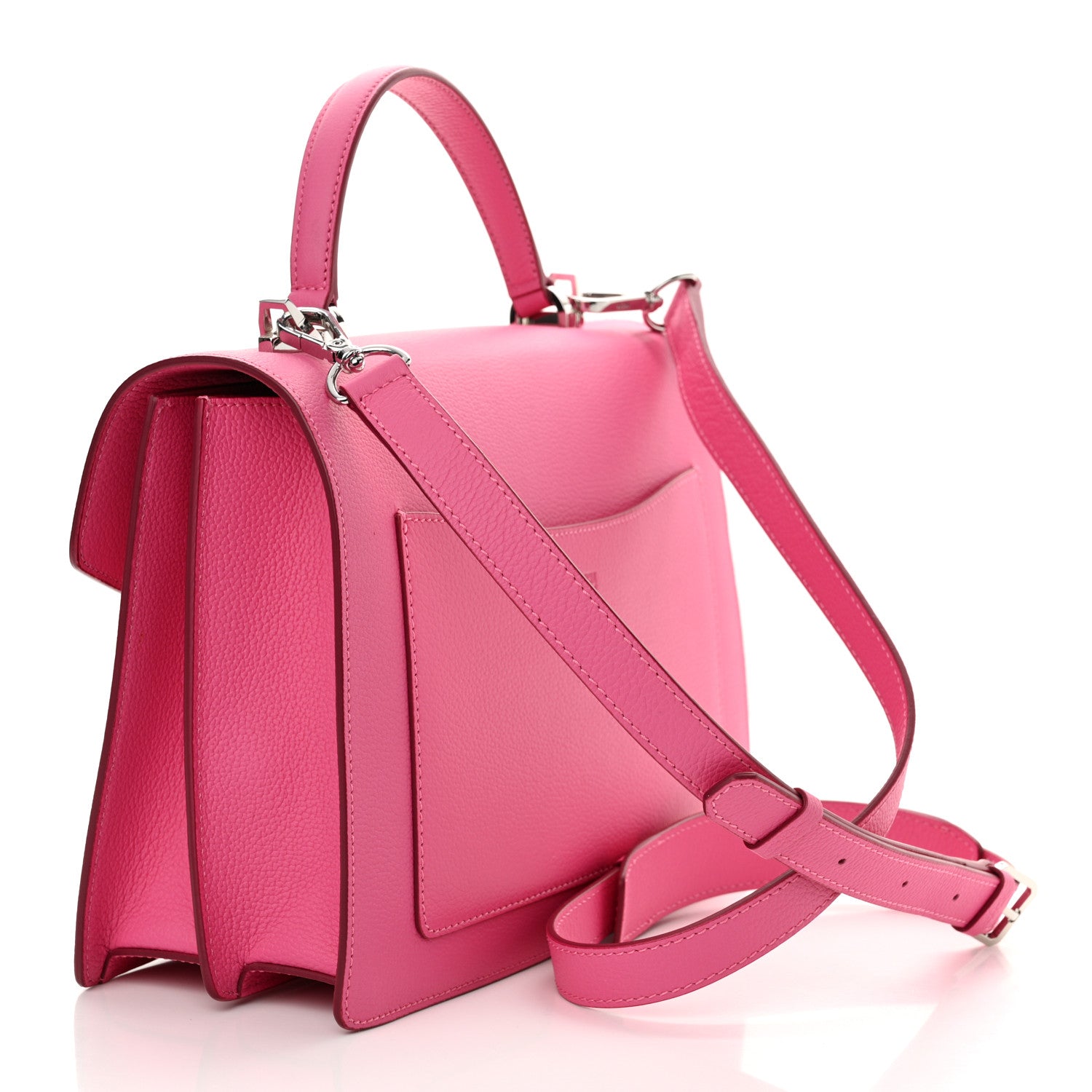 MCM Grained Calfskin Medium Patricia Satchel Sugar Pink 3 of 11