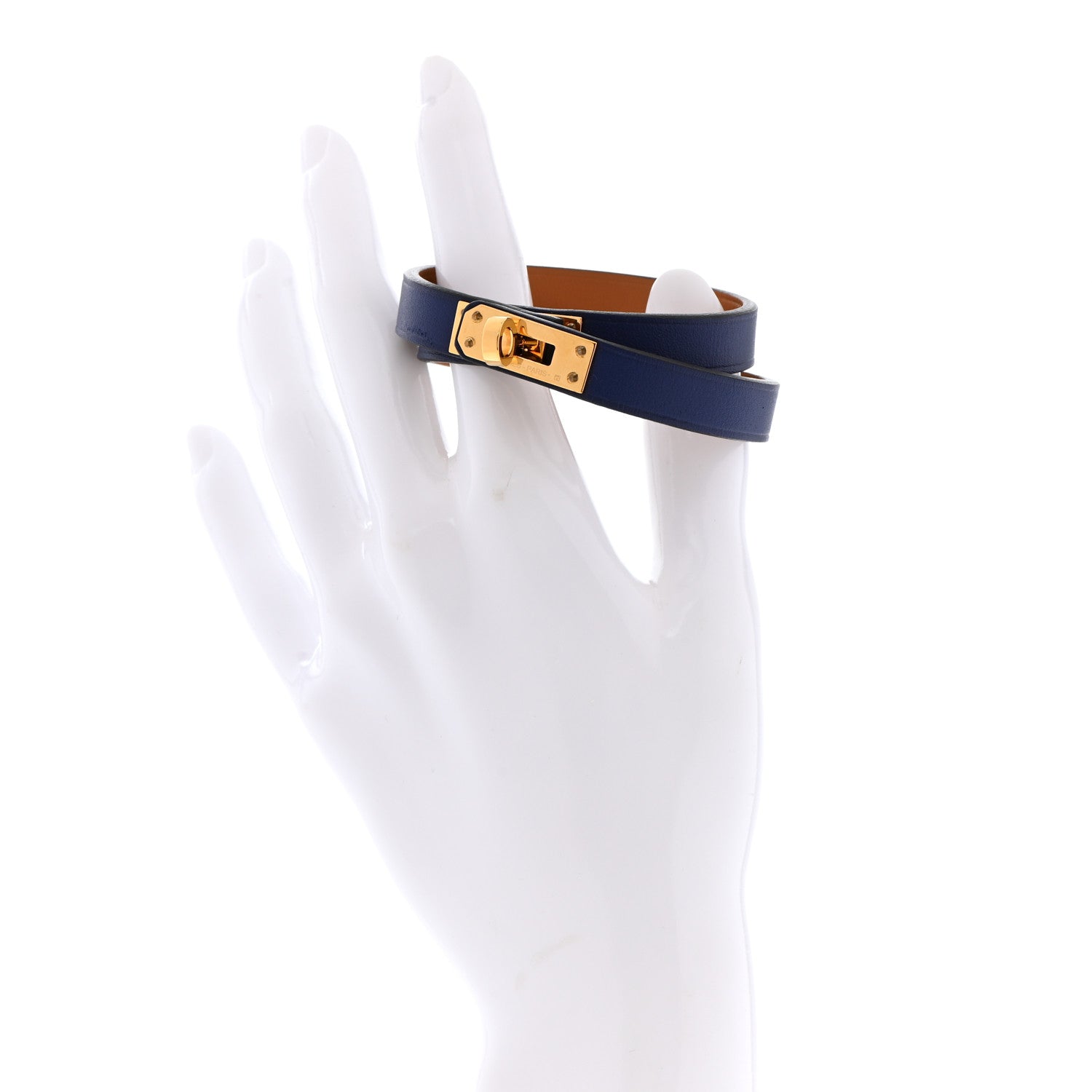 Hermes Swift Kelly Double Tour Bracelet T1 Bleu Saphir 2 of 9