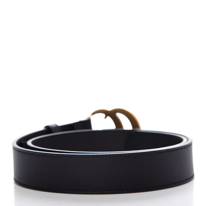 Gucci Moon Calfskin Double G 30mm Belt 70 28 Black 2 of 8
