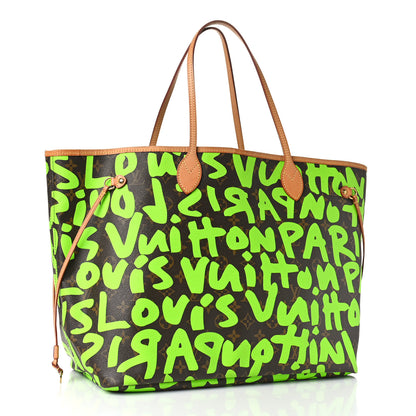 Louis Vuitton Monogram Graffiti Neverfull GM Green 3 of 9